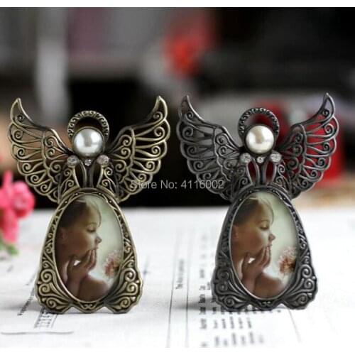 96pcs Metal Vintage Mini Picture Frames Lovely Angel Style Classic Picture Photo Frame for Home Decor and Gifts