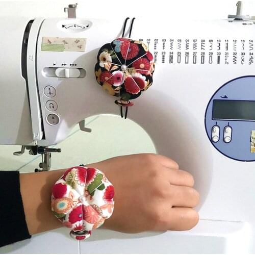 Sewing Pins Accessories Pumpkin Ball Shaped Needle Pin Cushion Pincushion Wrist Strap Stitch Needlework Mat DIY Craft Supplies