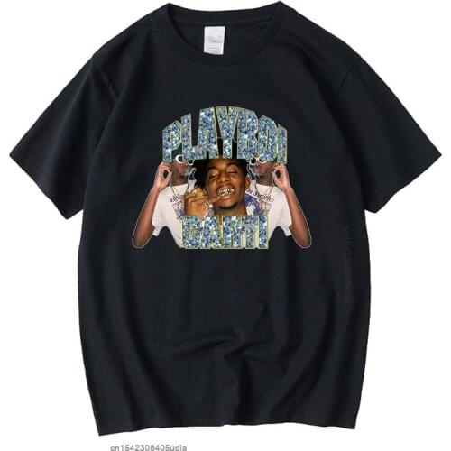 Playboi Carti Manga Vintage Unisex Black Tshirt Men Tshirts Casual Retro Graphic T Shirts Cotton T Shirt Man Woman Tees Tops