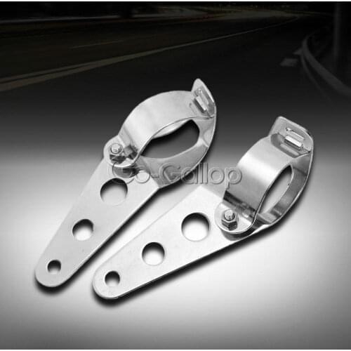 Chrome Motorcycle Universal Headlight Mount Bracket For Honda Kawasaki Harley Bobber Racer KZ1000 1100 KZ550 35mm-43mm Fork Tube
