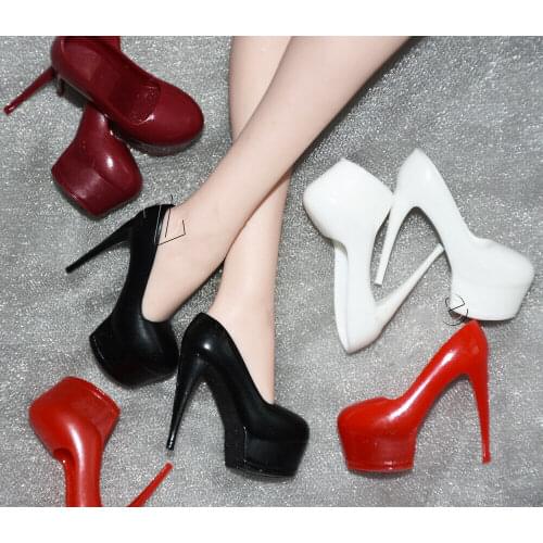 Custom 1/6th Female Soldier High Heels Model for 12" Body Figure