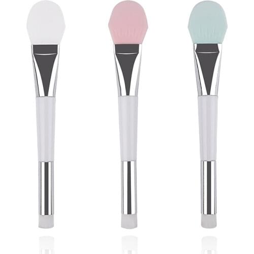1Pcs Face Mask Brush and Soft Silicone Clay Facial Mask Applicator Dual Sided Cosmetic Beauty Makeup Brushes Tools