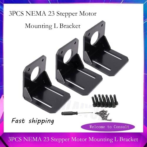 3PCS NEMA 23 Stepper Motor Mounting L Bracket Mount Motor Holder for Nema23 Motor with 3sets Mounting Screws