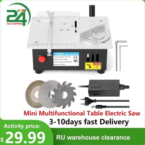 I Multifunctional Min Table Saw Electric Desktop Saws Small Household Woodworking Lathe Machine DIY Cutting Tool