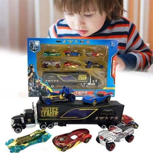 7PCS Racing Car 1:64 Alloy Mini Model Car Truck Firm Lightweight Children Birthday Gifts Toys for Kids Boys