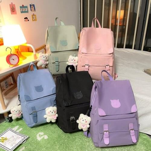 Fashion Womens Backpack Nylon Waterproof School Backpack College Students School Bags For Girls Large Schoolbag mochila