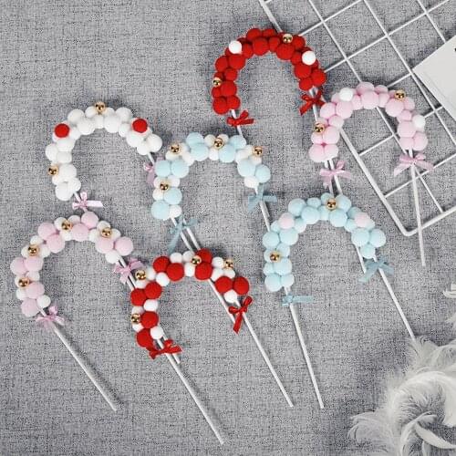 Cloud Balloon Cake Flag Cake Topper Birthday Wedding Cake Flags Birthday Cake Crafts Party Baking Decoration Home Supplies