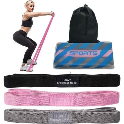 Set of 3 Fabric Pull Up Resistance Band Exercise Yoga Strap for Home Gym Fitness Workout Body Stretching Yoga Pilate Accessories