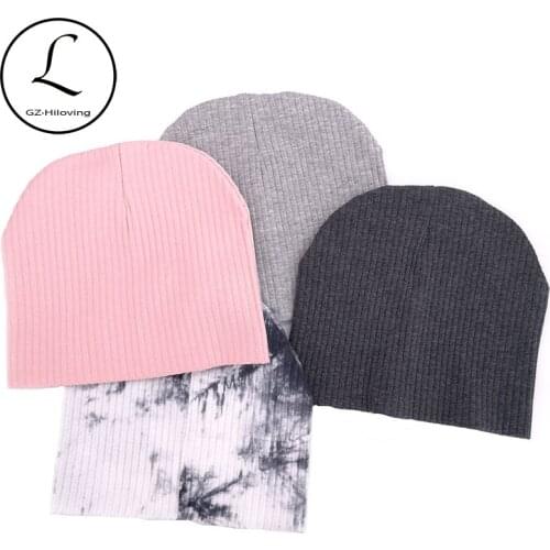 Soft Cotton Ribbed Beanie hats For Newborn Baby Girls Boys Skullies Hats For Toddler Kids Infants new born Gifts Dropshipping