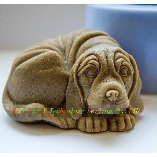 PRZY Dog Shaped Silicone Mold Fondant Cake Decoration Mold Animal Handmade Soap Mold DIY Sell Hot 3D Moulds Aroma Stone 001