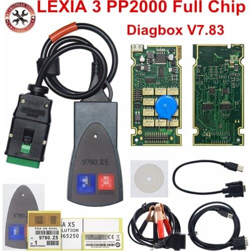 Full Chip Lexia 3 PP2000 921815C Diagbox V7.83 Lexia3 OBD OBD2 Scanner Car diagnostic Tool For PSA For Citroen/Peugeo-t