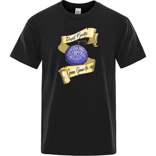 Devil Fruits One Piece T Shirt Cartoon Cotton Short Sleeve Summer Tops Male Hip Hop Harajuku Vintage Men Japan Anime T-Shirts