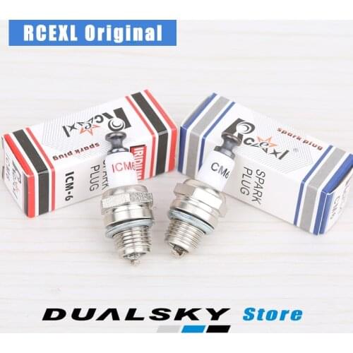 Rcexl ICM-6 10mm CM6 CM-6 10MM Iridium Spark Plug For DA DLE Gas Engine DLE20/20RA/30/RA/40/55/55RA/60, DLE111, DLA56, DLA32