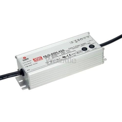 MEAN WELL HLG-60H-15B 15V 4A 60W HLG-60H-15A LED PMW Dimming Driver Power Supply A B D Type IP67 Waterproof HLG-60H-15
