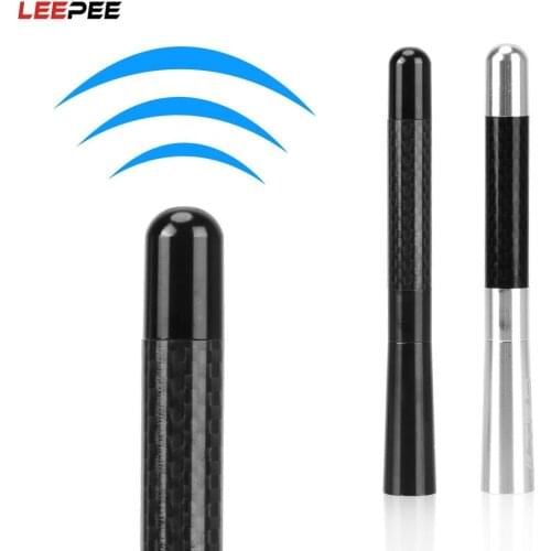 Universal Short Radio Antenna 12cm Carbon Fiber Car Roof Antenna Car Accessories Enhanced Signal