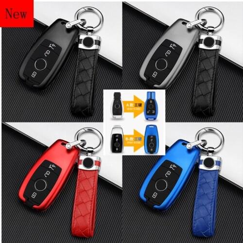 High-Quality Aluminium Alloy Silicone Car Smart Key Case Cover for Mercedes-Benz E-Class E300L C-Class C260L A200L GLC260L