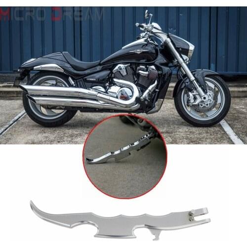 Motorcycle CNC Billet Aluminum Kickstand Side Stand for Suzuki Boulevard M109R 2006-2014 Silver Side Foot Holder Support