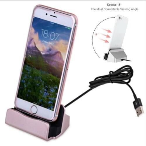 USB Phone Charger For iPhone 6 6S 5 5S Xiaomi Samsung Dock Fast Charge Desktop Stand Docking Charging Android Micro USB Type C
