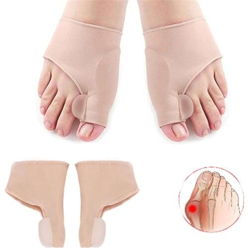 1Pair Big Bone Orthopedic Bunion Orthosis Pedicure Socks Silicone Hallux Valgus Corrector Braces Toes Separator Feet Care