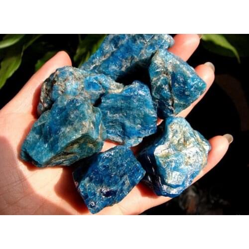 100g blue apatite carving new stone bare stone specimens healing stone Teaching apatite Crystal Rough