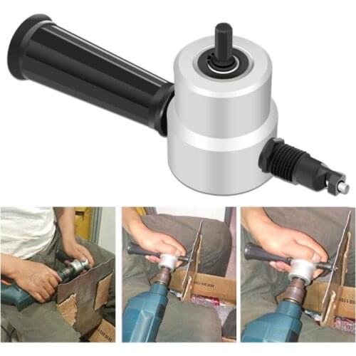 2018 Nibble Metal Cutting Double Head Sheet Tool set Nibbler Saw Cutter Tool Drill Attachment Cutting Tool in stock now P20