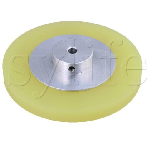 300*6mm Aluminum Silicone Encoder Wheel for Measuring Yellow Silver