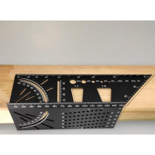 3D Woodworking Ruler Angle Measuring Tool Gauge Ruler Drill Guide Square Measure Tool for Woodworking