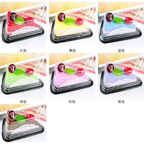 5 pieces 100% fiber fruit sandwich cake Towel 20x20cm Wedding Christmas Valentines Birthday gifts Baby shower gifts gift box