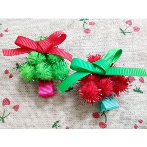 50pcs pet headgear accessories Christmas hairpin dog Christmas headdress flower The cat and dog accessories wholesale