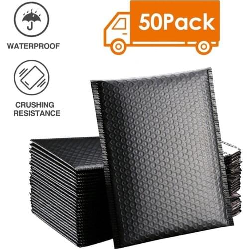 50PCS/Lot Bubble Mailers Poly Bubble Self Seal Padded Delivery Shipping Envelopes Gift Bags For Book Magazine Lined Mailer