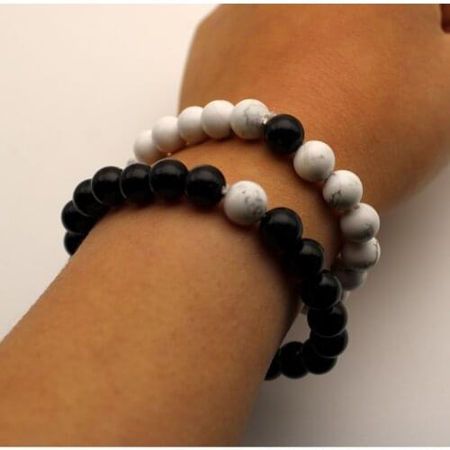1pc White Howlite Diffuser Bracelet Gifts For Her Or Him