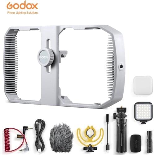 Godox VK1 VK1-UC VK1-LT VK1-AX Case Cage with Cold Shoe and 1/4 Screw for Mobile Phone Photography Vlog Video