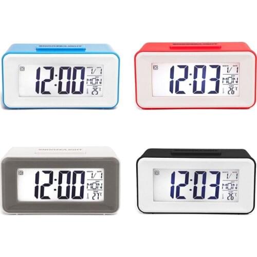 Digital LED Alarm Clocks Student Clocks With Week Snooze Thermometer Watch Electronic Table Calendar LCD Desk Timer Retailsale