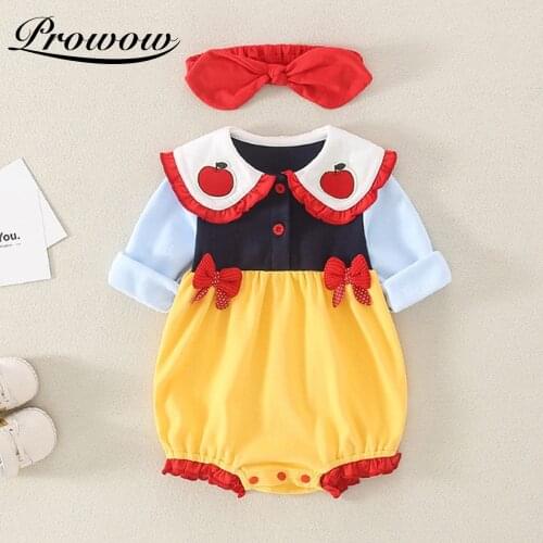 Prowow Princess Baby Costumes Sweet Babys Rompers Cotton Baby Girl Overalls For Newborns Bobysuits Cute Baby Girls Clothes Set
