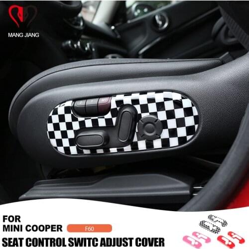 For Mini Cooper F60 Countryman 2PCS Adjustment Seat Control Switch Panel Cover Frame Sticker Car Interior Vehicle Accessories
