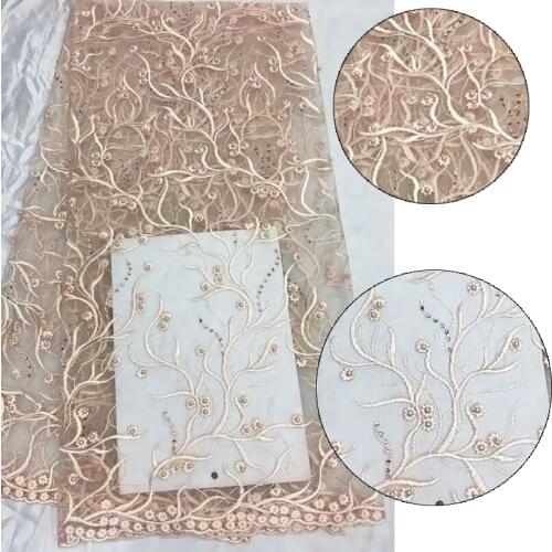 Beaded lace fabric african lace fabric rhinestones beads heavy beaded lace french lace fabric 2018 high quality lace african