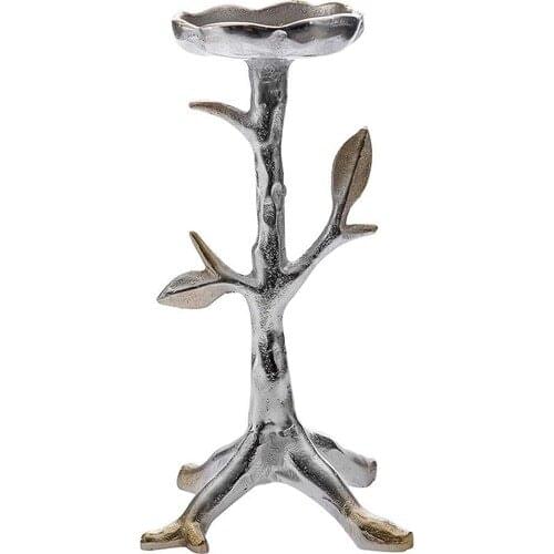 Vitale Mahin Leaf Metal Candle Holder Small