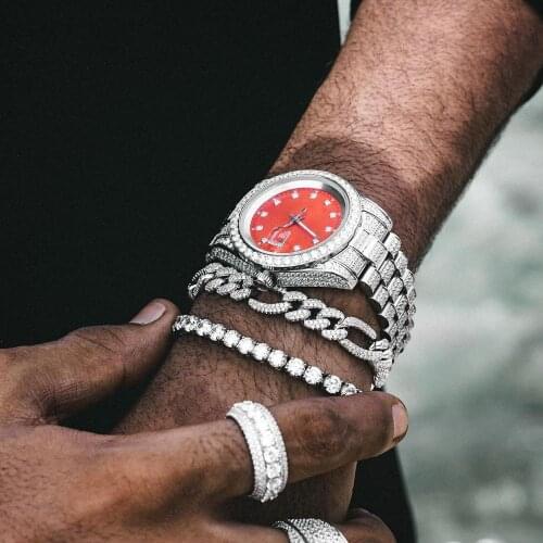 Micro pave 5A cz iced out bling men boy cuban chains 12mm cz figaro chain bracelet hip hop jewelry high quality