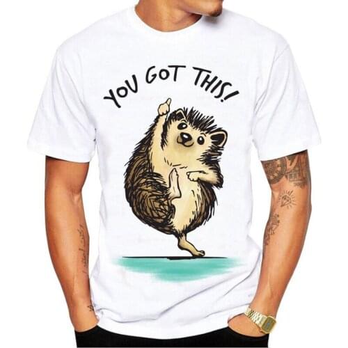 New hot sale printed cartoon T-shirt men casual graphics Cute Hedgehog short-sleeved shirt summer T-shirt