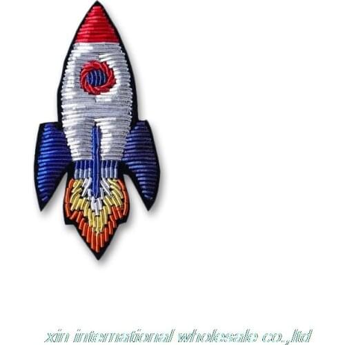 New style Cartoon rocket badge Handmade metal wire rozet Fashion personality Clothing Accessories badges