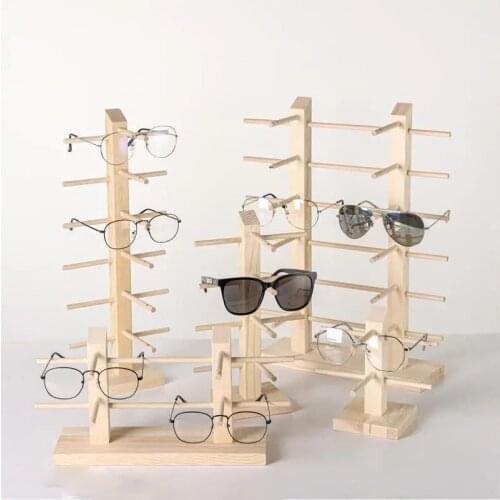 Solid Wood Spectacle Frame Display Stand Frame Store Storage Rack Display Decoration Props Sunglasses Myopia Spectacle Frame