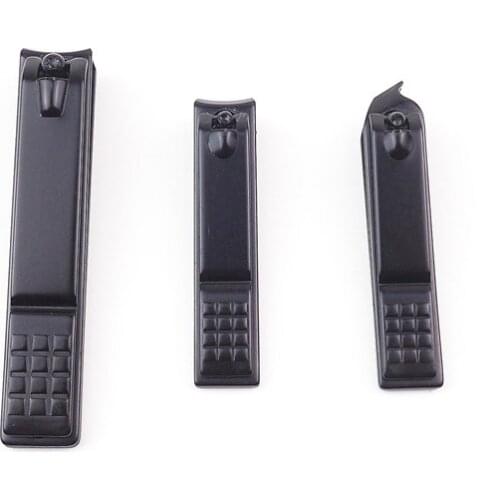 Durable 3Styles Black Stainless Nail Clipper trimmer Cutter Professional Manicure Trimmer High Quality Toe Nail Clippers Knife