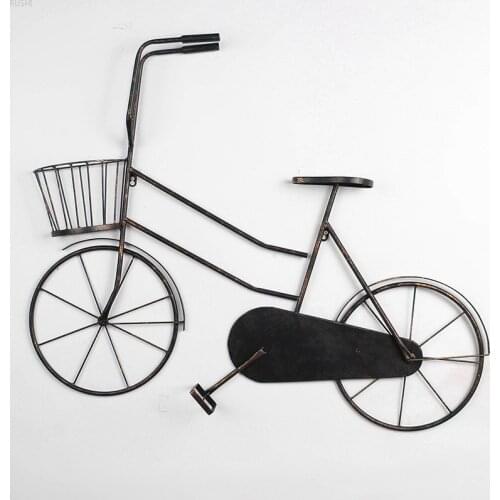 Retro Iron Bicycle Hanging Creative Store Bar Living Room Wall Decoration Metal Craft Bike Hanging on Wall Handmade Craft Gifts