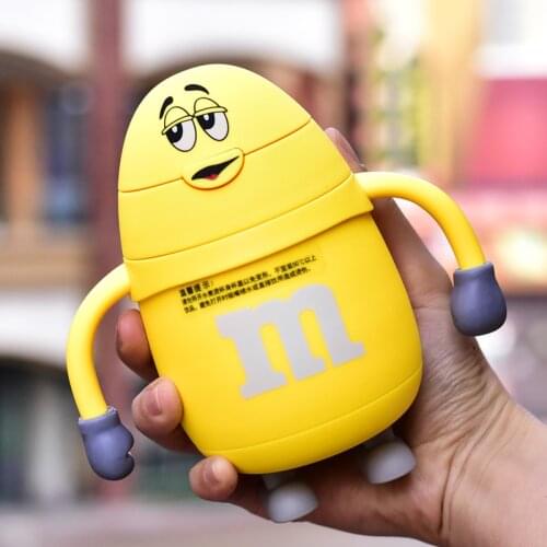 M Chocolate Beans Stainless Steel Vacuum Flask Thermoses Coffee Cup 220ml Insulated Tumbler Child Water Bottles Christmas Gifts