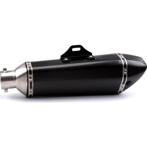 Universal 51MM Motorcycle Carbon Fiber Exhaust Muffler Pipe Scooter for BMW KTM Yamaha Suzuki Kawasaki Honda Aprilia (Slip On)