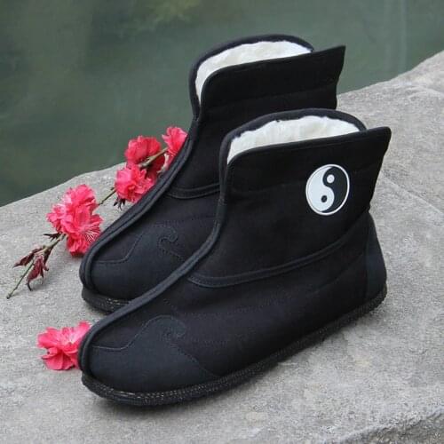 Winter Rubber Soles Taoist Shoes Chinese Traditions Footwear Tai Chi Shoes Kung Fu Wushu Shoes