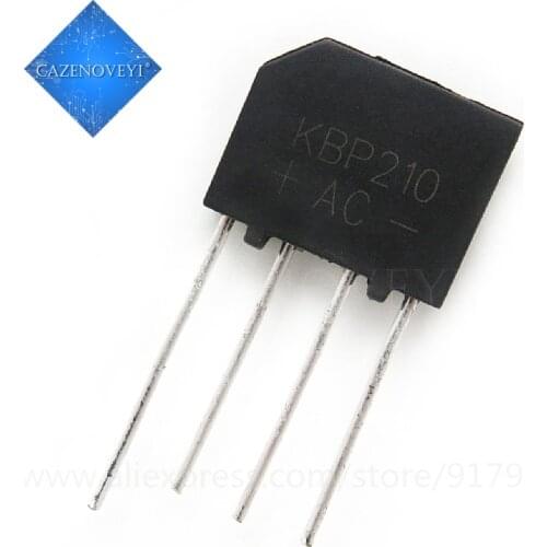 10pcs/lot bridge rectifier 1000V 2A DIP KBP210 KBP210G In Stock