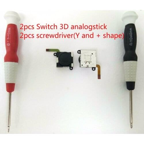 2 Free Screwdriver+2pcs New 3D Analog Joystick Thumb Sticks Sensor replacement for Nintend Switch NS Joy-Con controller Repair