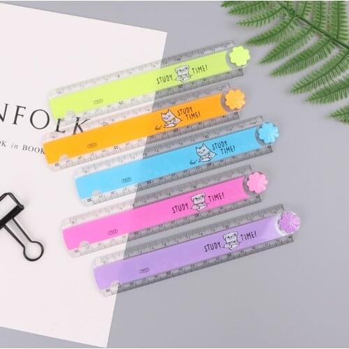 30cm Korean Folding Ruler Plastic Drawing School Stationery Students Kids Gifts 20CB
