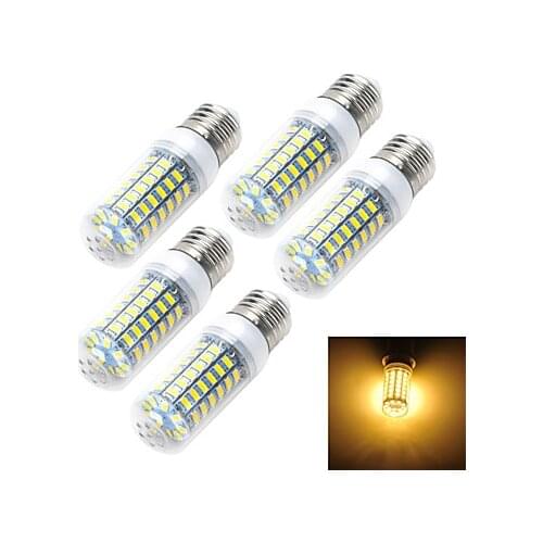 5Pack E27 69LED 5730 SMD 8W LED Lamp Corn Led Bulb High Brightness Lamp Spotlight Candle Lighting Home Decoration 360 Degree